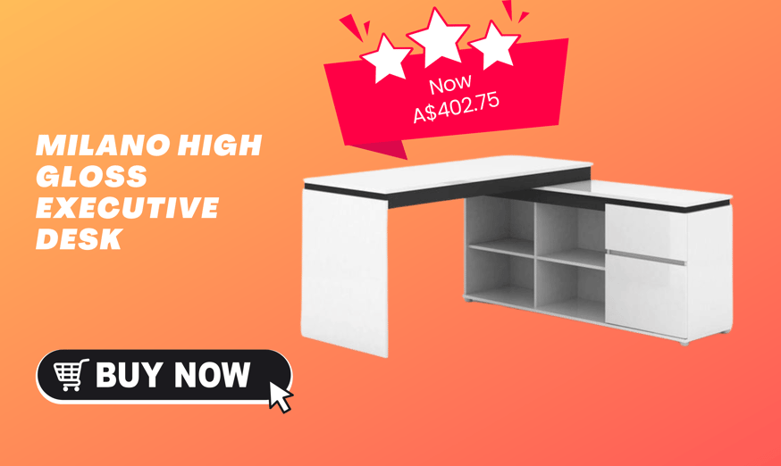 Milano High Gloss Executive Desk (2)