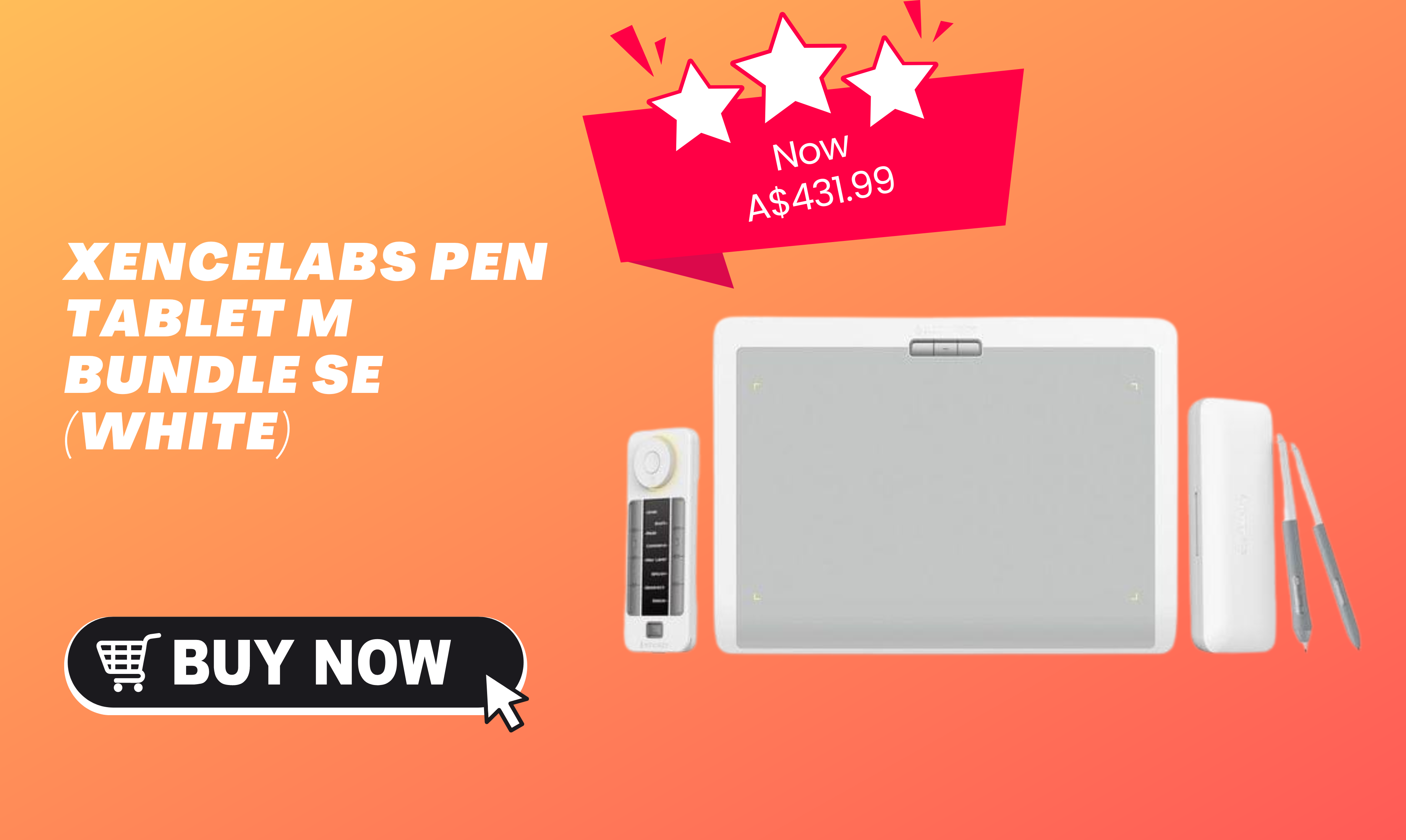 Xencelabs Pen Tablet M Bundle SE (White) (2)