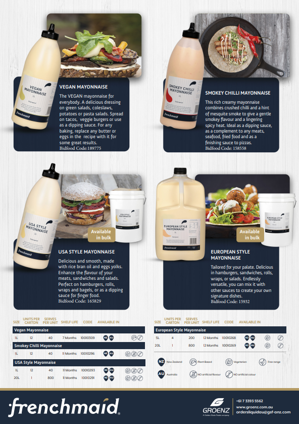 6 - Bidfood - Mayonnaise Range