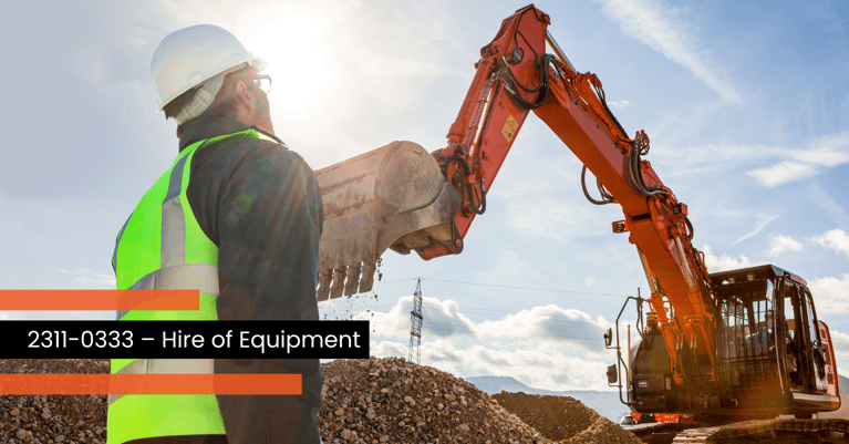 Contract Extension: 2311/0333 – Hire of Equipment Second Extension