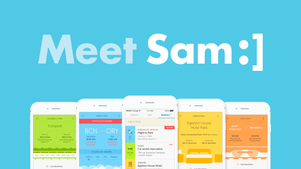 Our mobile travel app, Sam:]